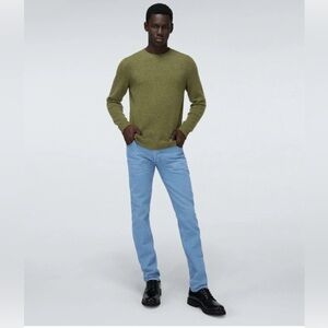 THOM SWEENEY Five Pocket slim-leg jeans Light Blue Denim wash size W33xL35